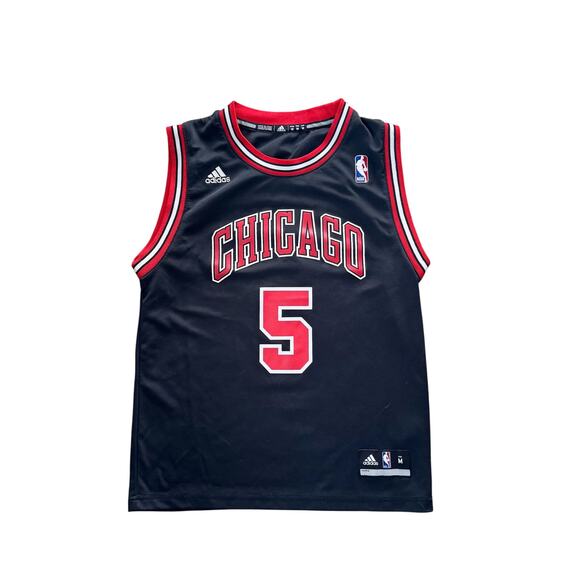Youth Chicago Bulls Carlos Boozer Adidas Black Replica Alternate Jersey M - Picture 1 of 8